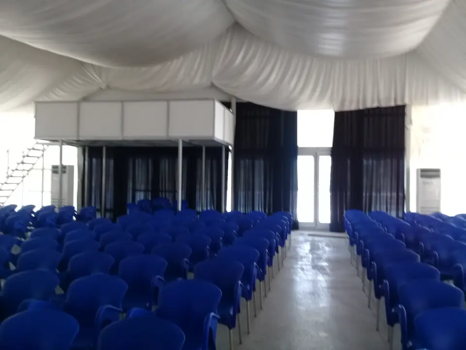 Multipurpose Hall Stage Curtains and Drapery — stage curtain project photograph 3